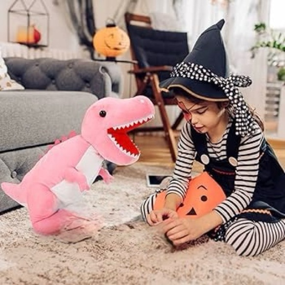 morismos Other - MorisMos Pink Dinosaur Plush - Zipper Belly Storage - NWT